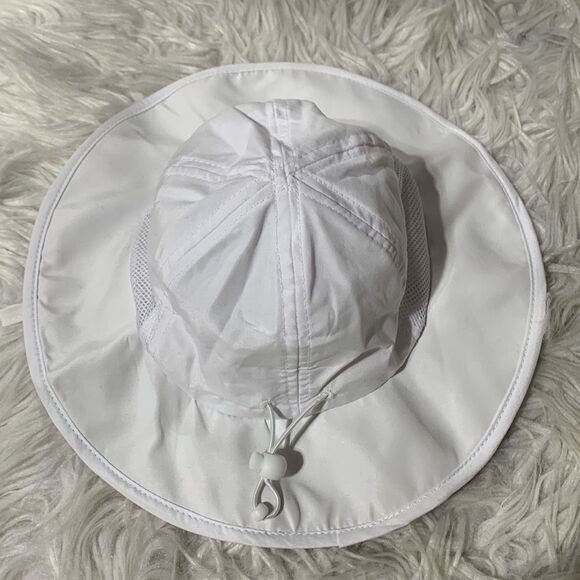 🟢3 for $20——ZENCO sun hat UPF50* white mix media Line neck strap adjustable - Picture 5 of 7